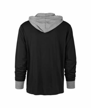 '47 Brand Men's Chicago White Sox Flint Black Domino Hooded Long Sleeve Tee