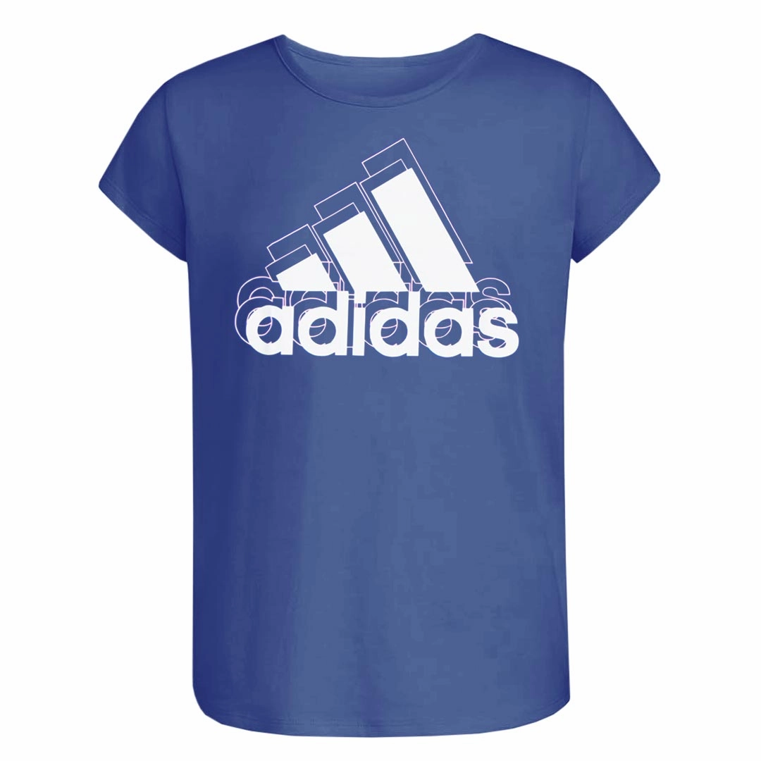 adidas - Girls' (Junior) Badge Of Sport T-Shirt (GC4377 BLU)