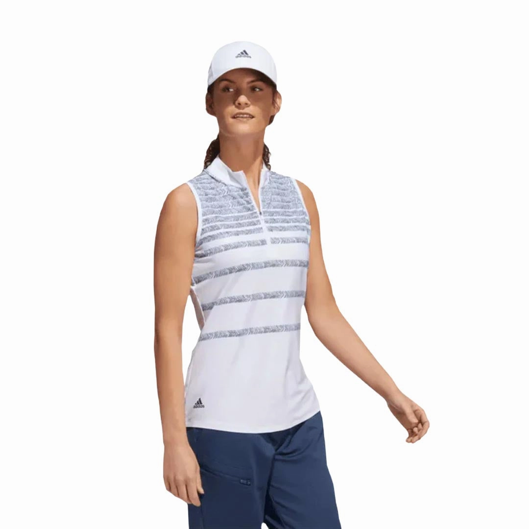 adidas - Women's Herringbone Stripe Sleeveless Polo (HG6966)