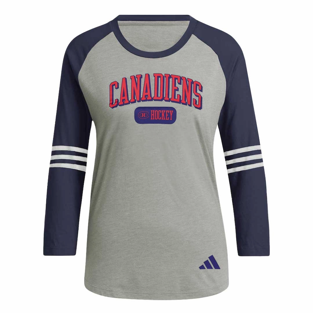 adidas - Women's Montreal Canadiens Baseball Long Sleeve T-Shirt (IA3717)