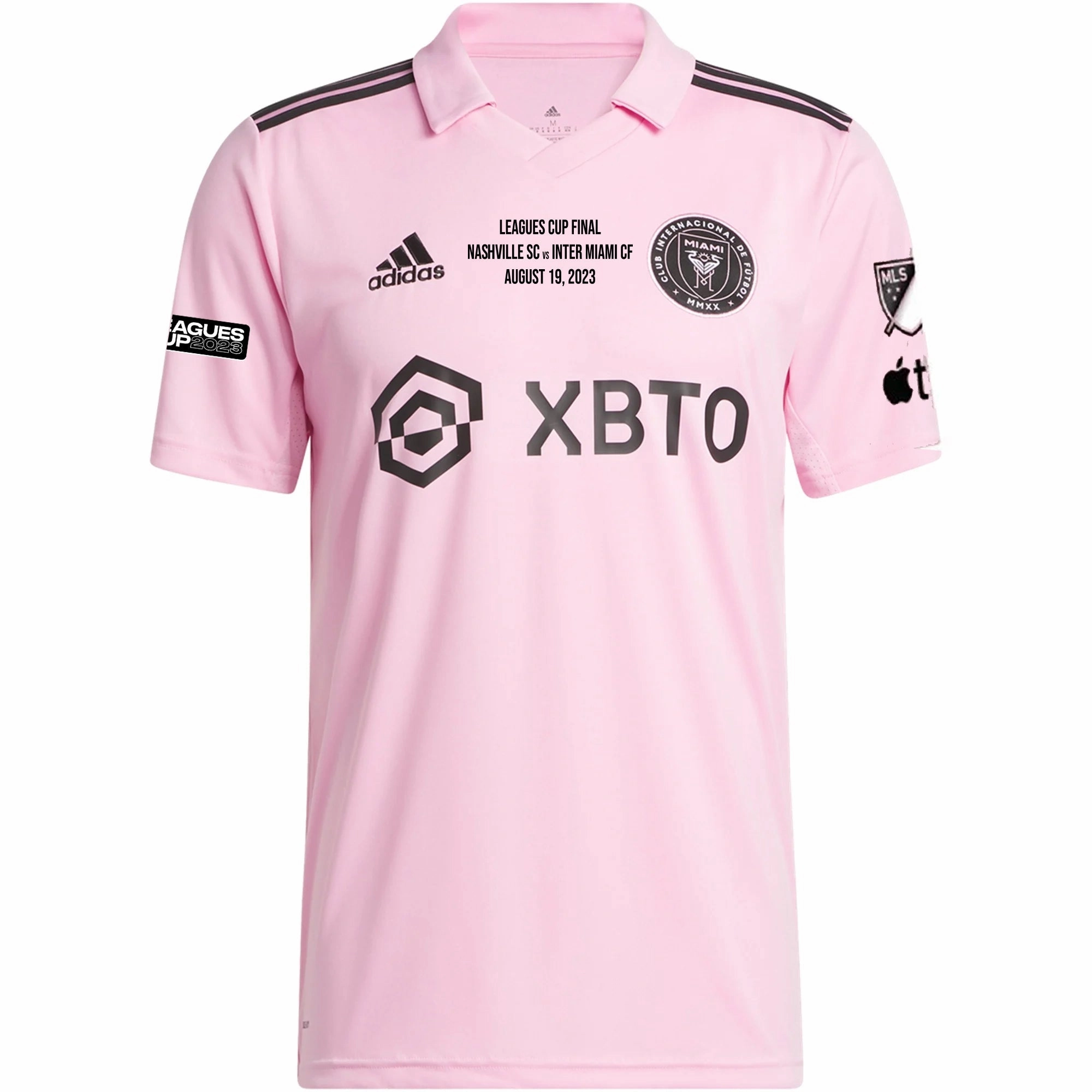 adidas Inter Miami Benjamin Cremaschi Home Jersey 23/24 w/ MLS   Leagues Cup Patch   Match Details (True Pink/Black)