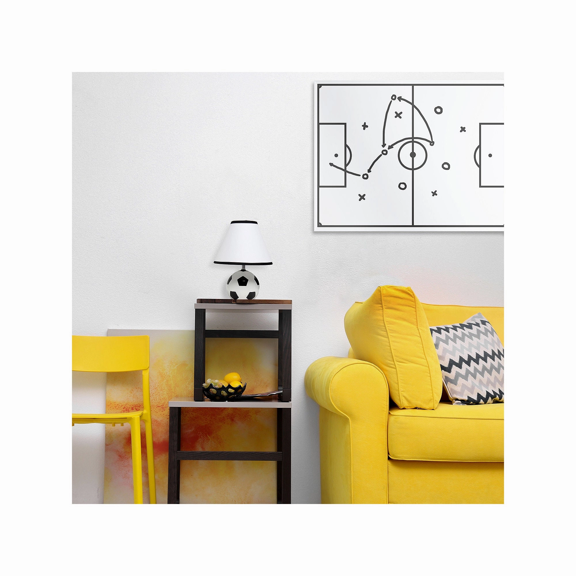 All The Rages Simple Designs Athletic Sports Ceramic Table Lamp LT1079-SCR - BLACK WHITE ONE SIZE