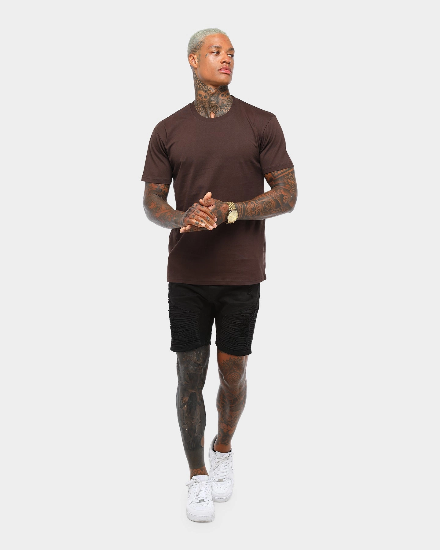 AS Colour AS Colour Plain Staple T Dark Chocolate