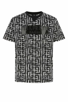 Balmain Logo Embossed Crewneck T-Shirt