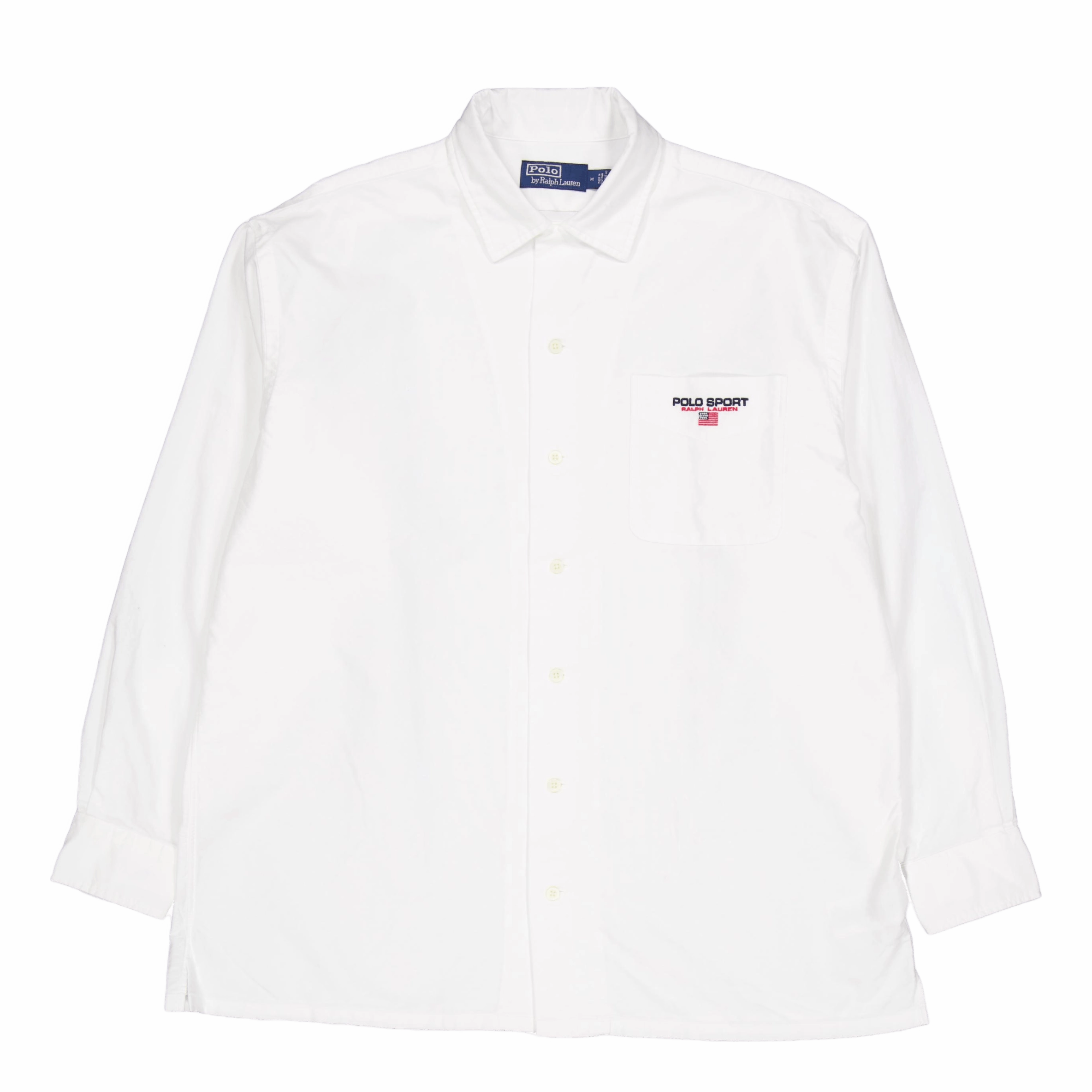 Big Fit Polo Sport Oxford Camp Shirt White