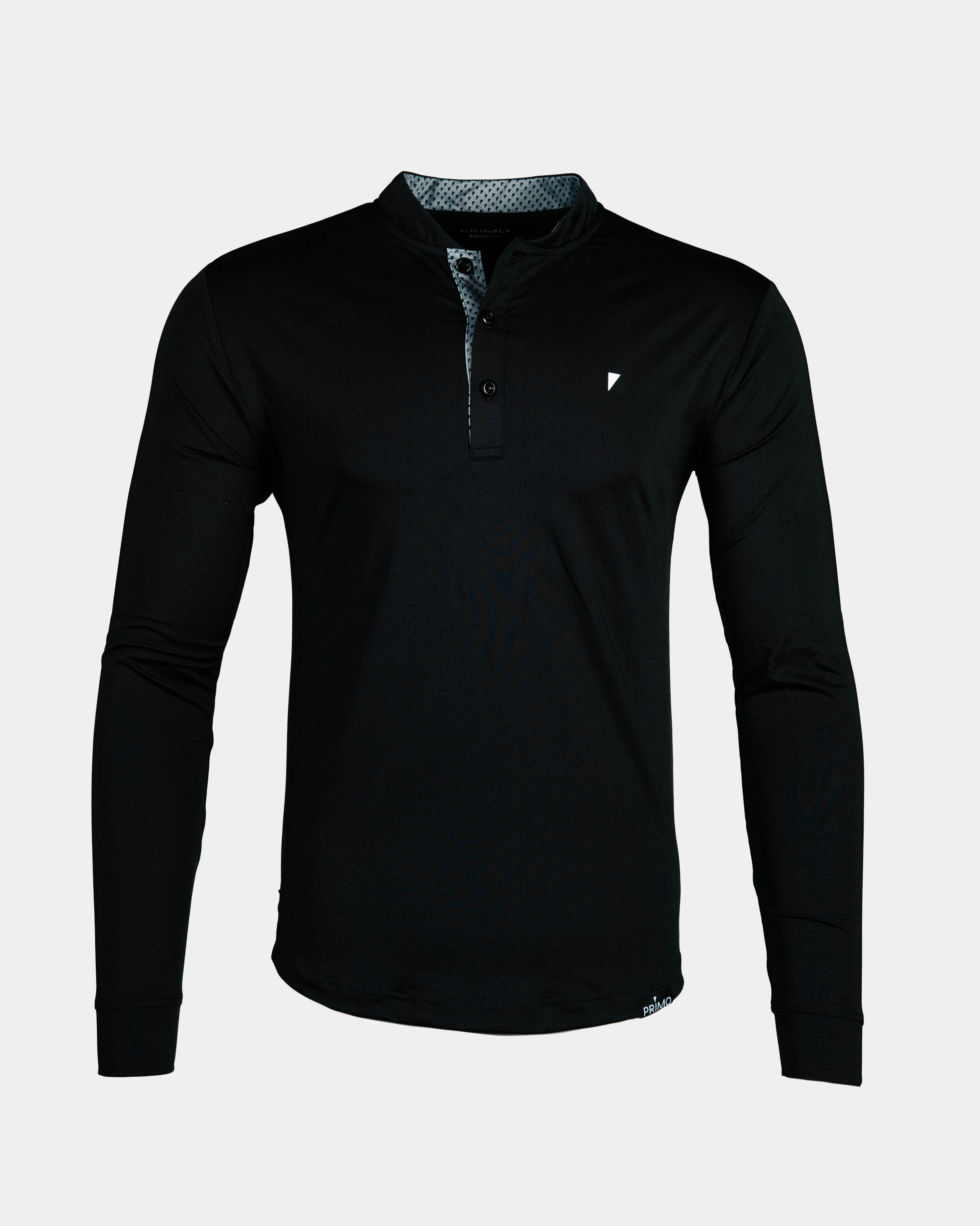 Black Long Sleeve Blade Polo