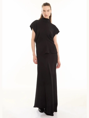 Blouse with Ruffle and Black Bow