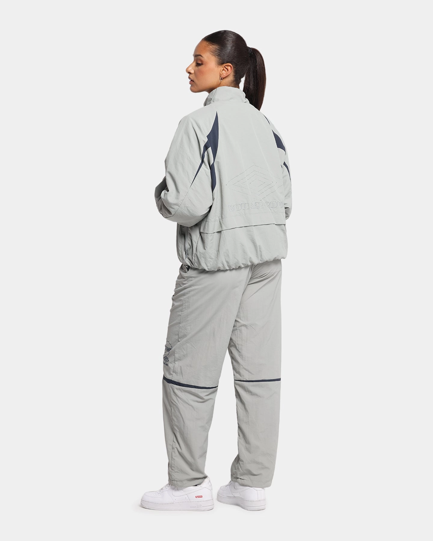 Boiler Room X Umbro Shell Track Jacket Grey