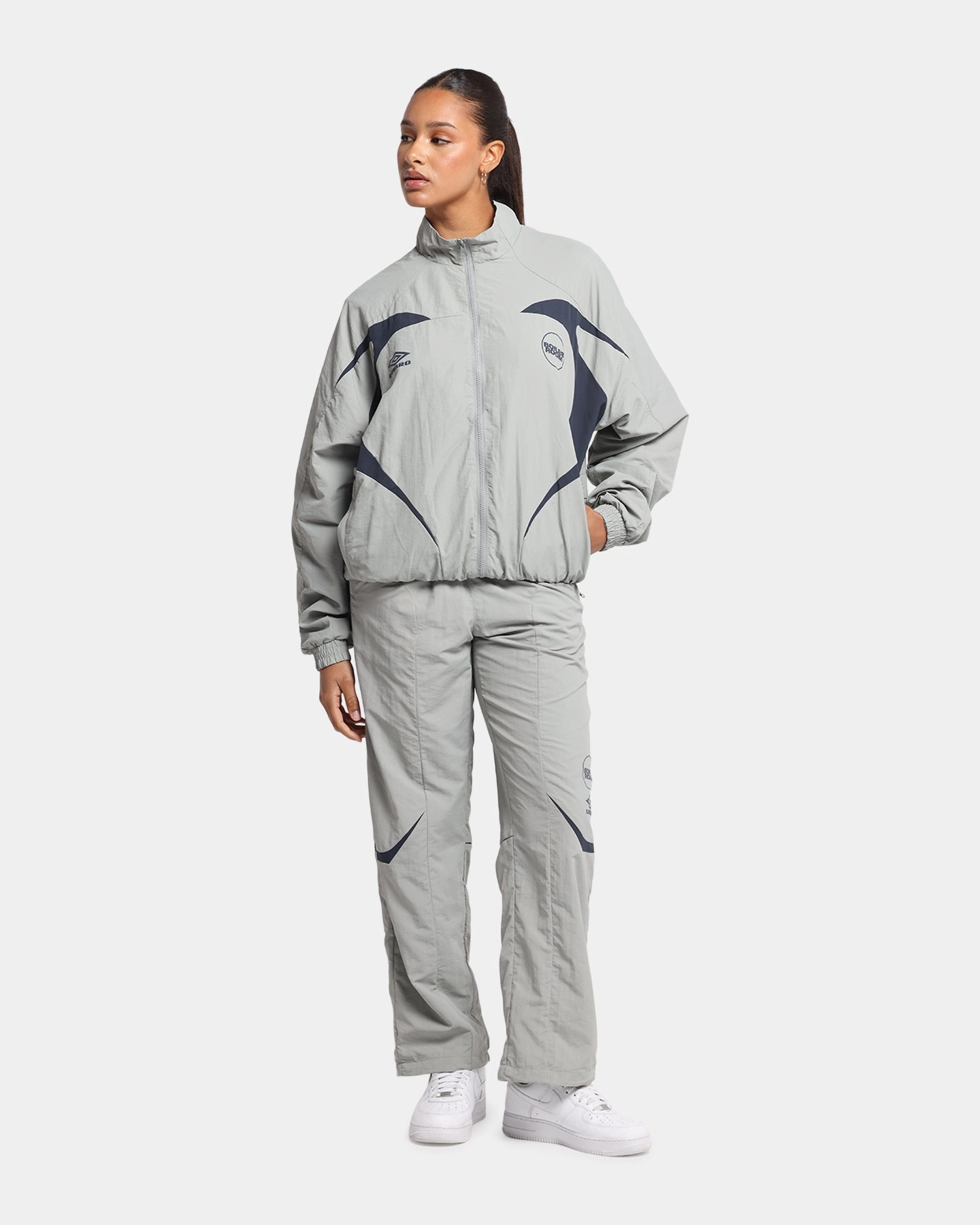 Boiler Room X Umbro Shell Track Jacket Grey