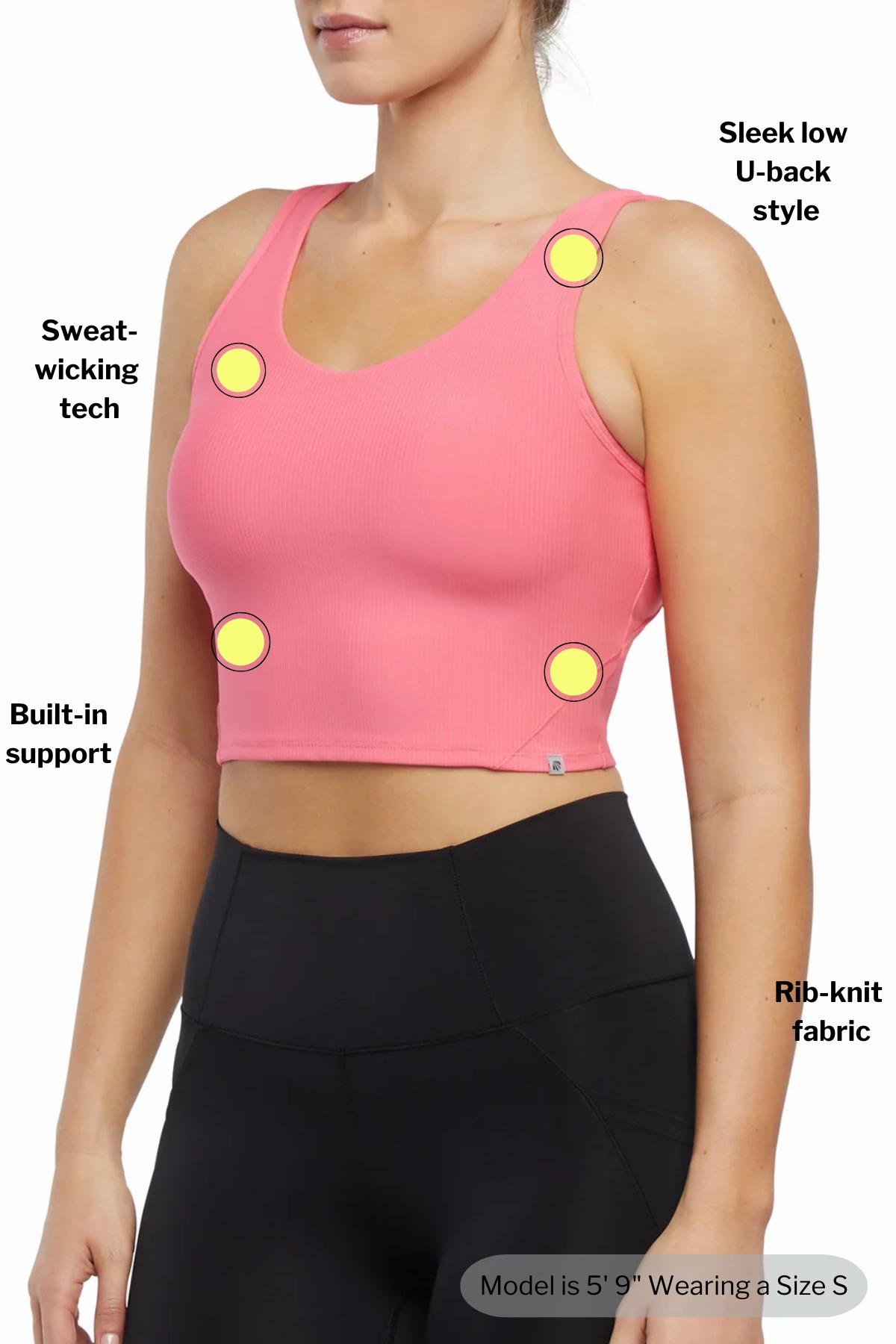 Cate Rib Long Sports Bra