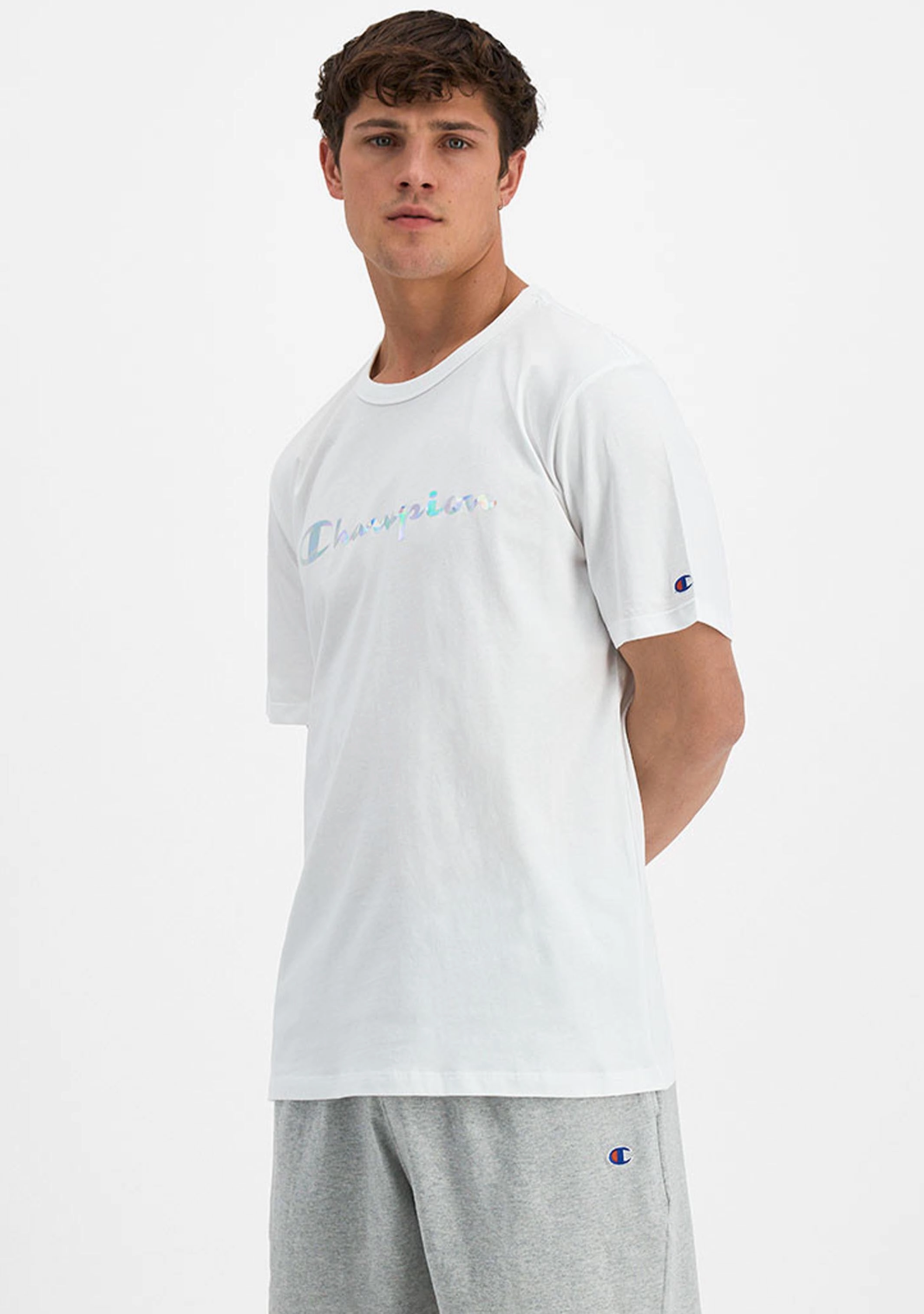 Champion Men’s Foil Logo Tee White