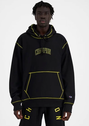 Champion Men's Reverse Weave Contrast Stitch Hoodie Black