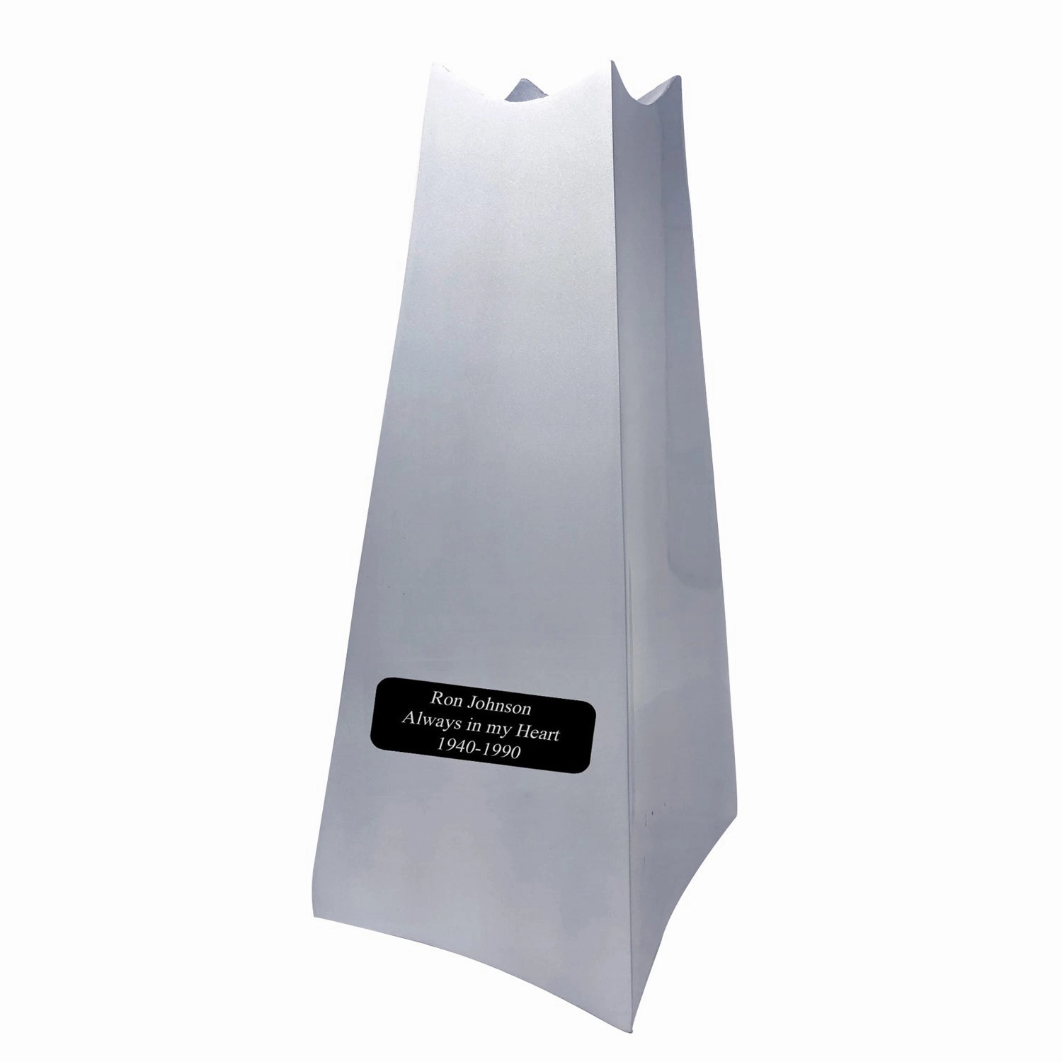 Championship Trophy Cremation Urn with Optional Miami Dolphins Ball Decor and Custom Metal Plaque