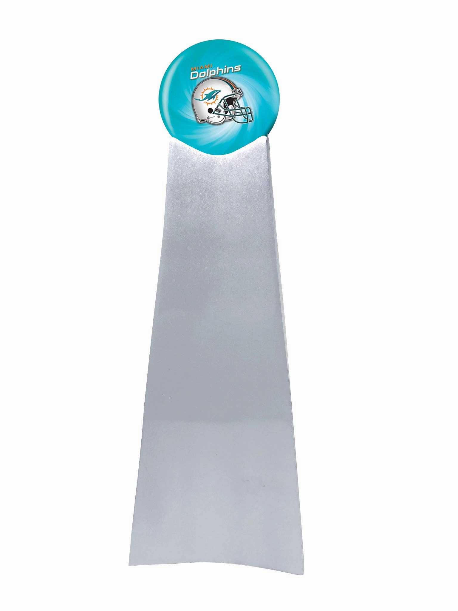 Championship Trophy Cremation Urn with Optional Miami Dolphins Ball Decor and Custom Metal Plaque