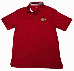 Chicago Blackhawks RPM Back Stripe Polo By Levelwear-Red