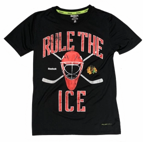 Chicago Blackhawks Youth Rule The Ice Performance Tee