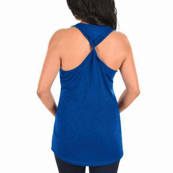 Chicago Cubs Majestic Women's Four Seamer Tank Top - Royal