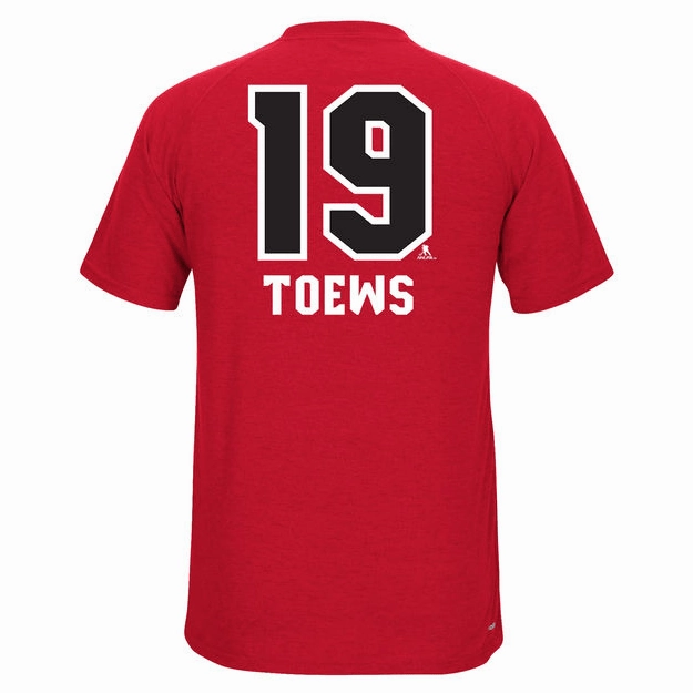 Child Chicago Blackhawks Jonathan Toews Reebok Red Freeze Speedwick Name & Number T-Shirt