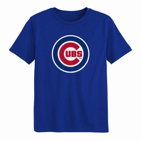 Child Chicago Cubs Primary Logo Royal Blue Short Sleeve Tee