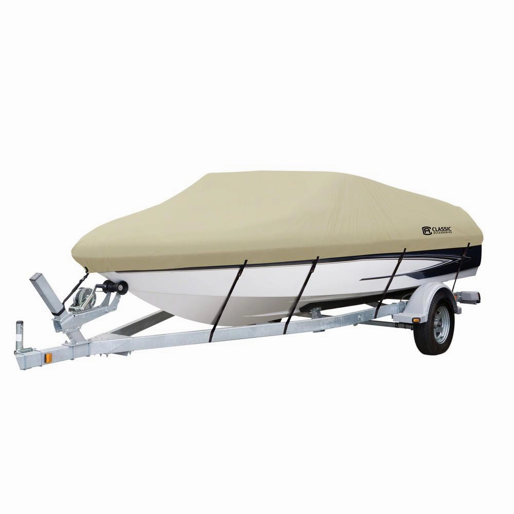Classic Accessories 20-087-122401-00 DryGuard Heavy-Duty Waterproof Boat Cover