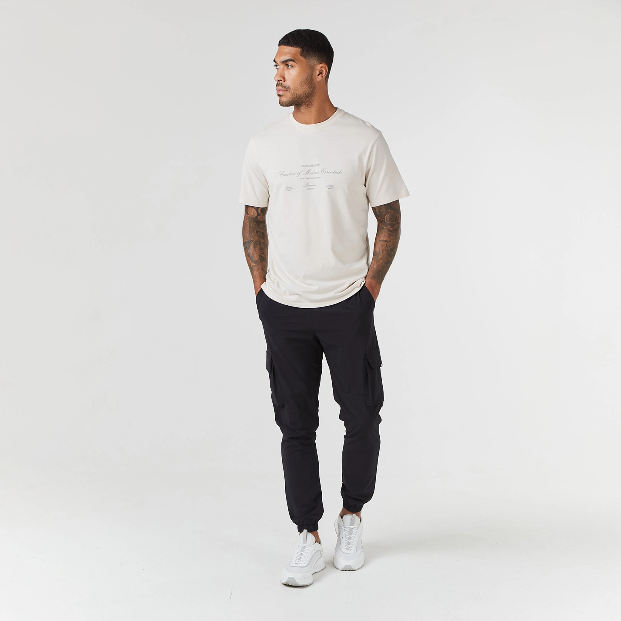 Deluxe Script T-Shirt | Stone
