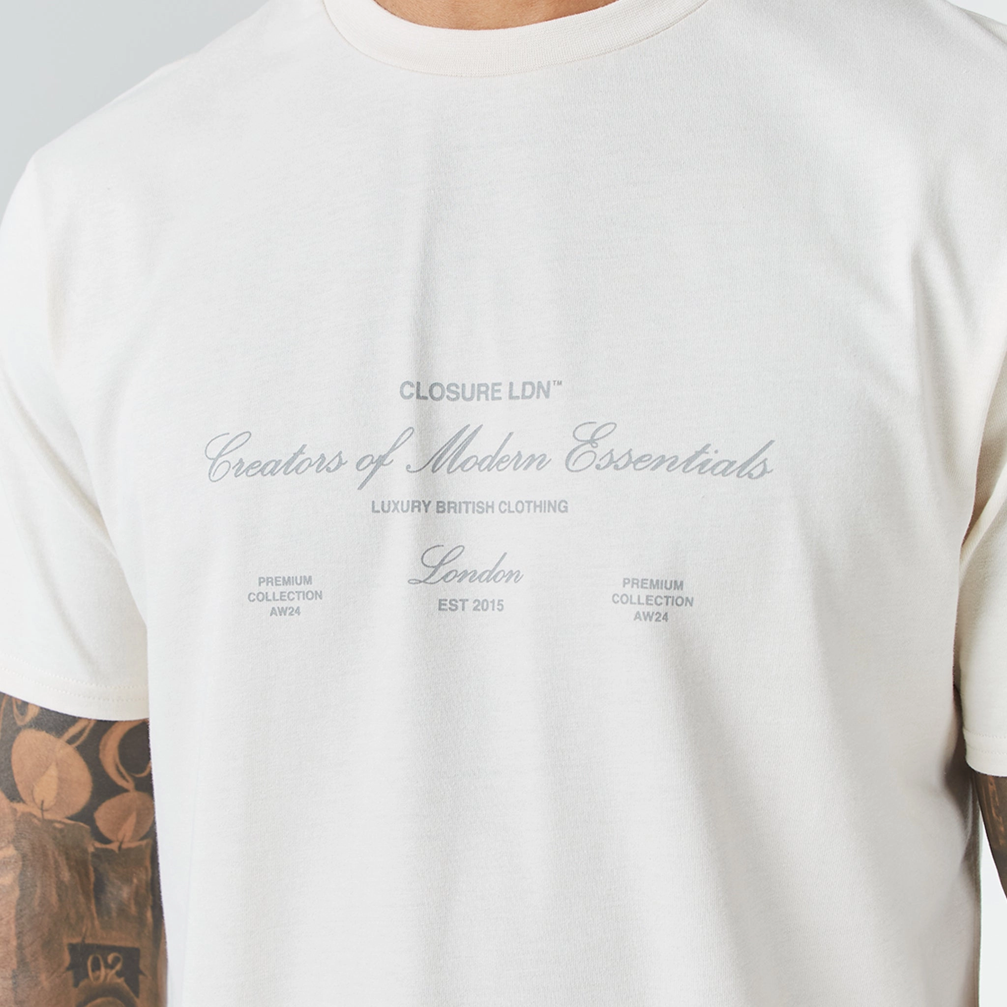 Deluxe Script T-Shirt | Stone