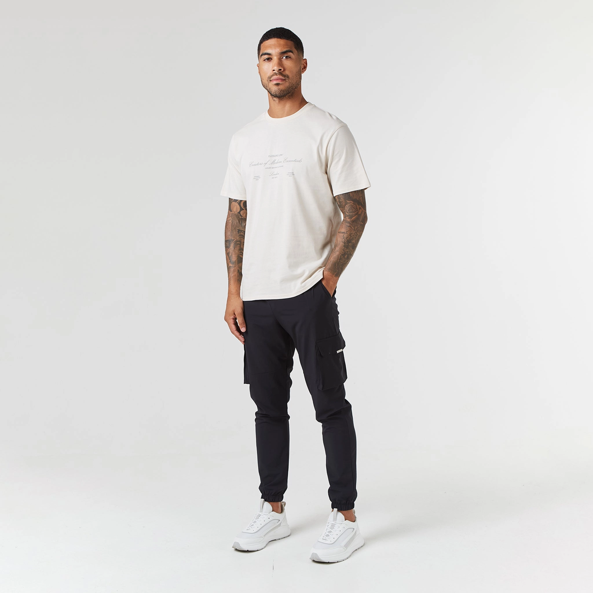 Deluxe Script T-Shirt | Stone