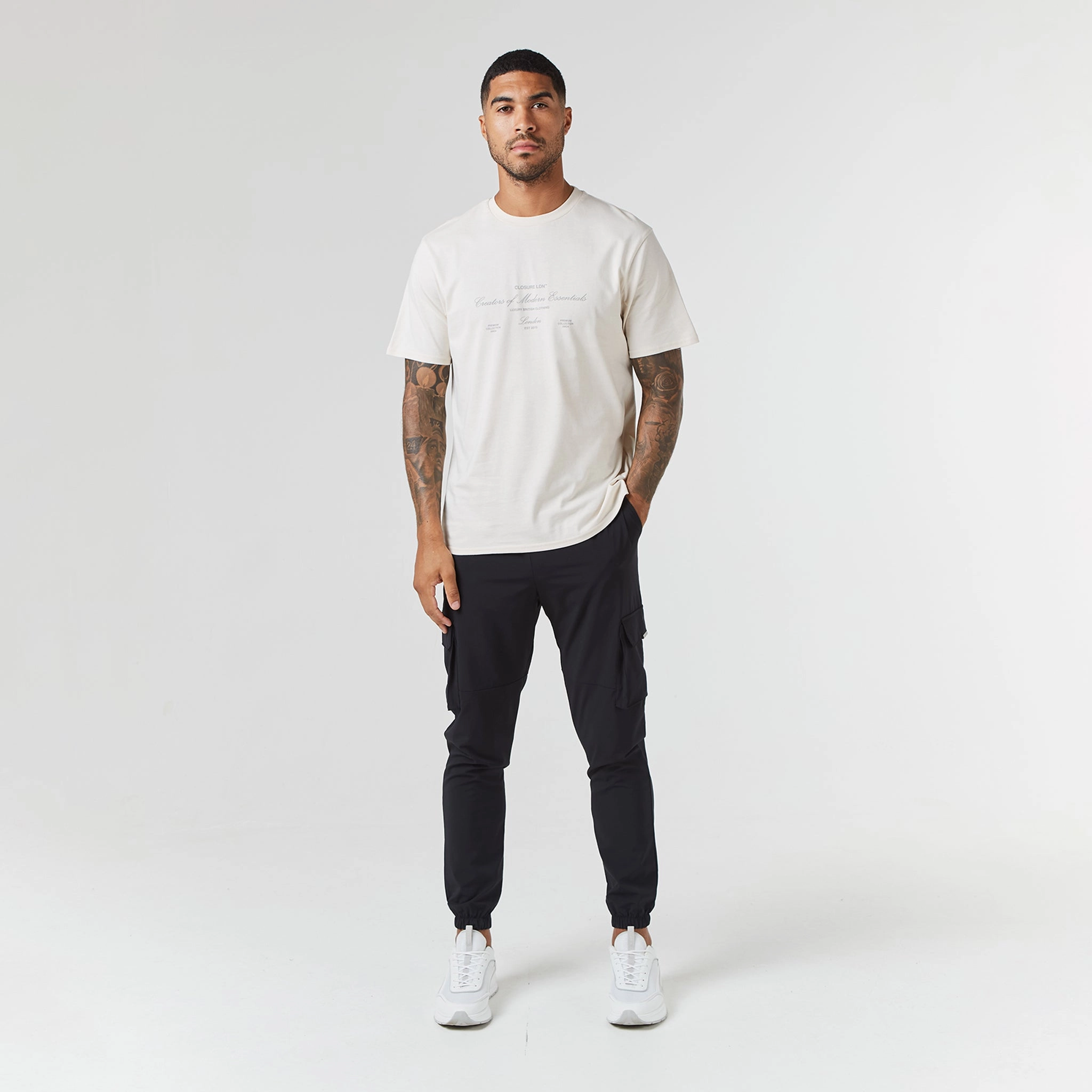 Deluxe Script T-Shirt | Stone