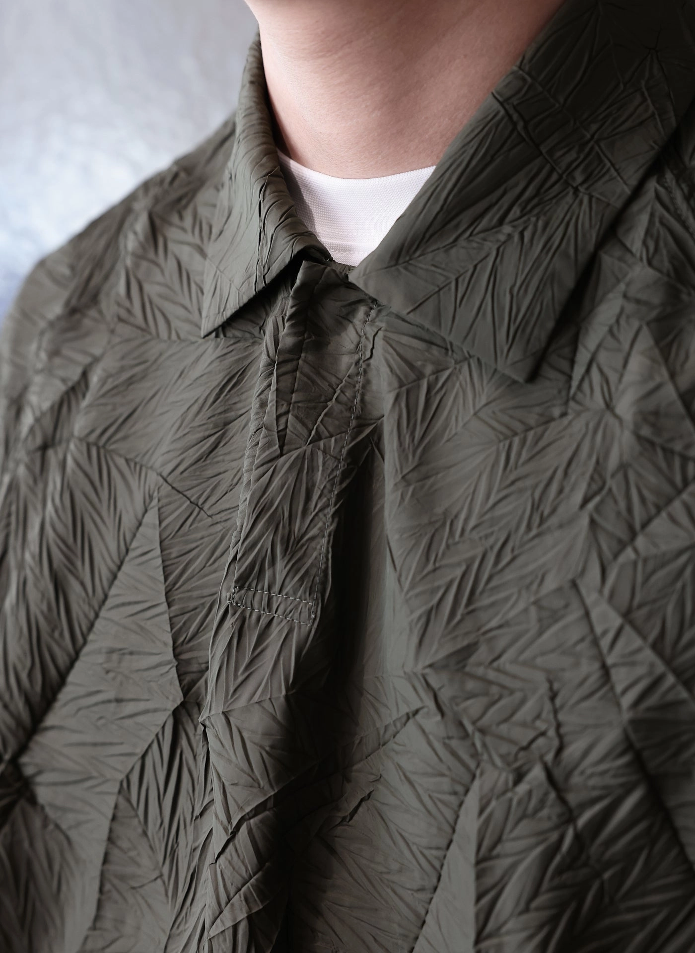 Distort Pleats Polyester Polo