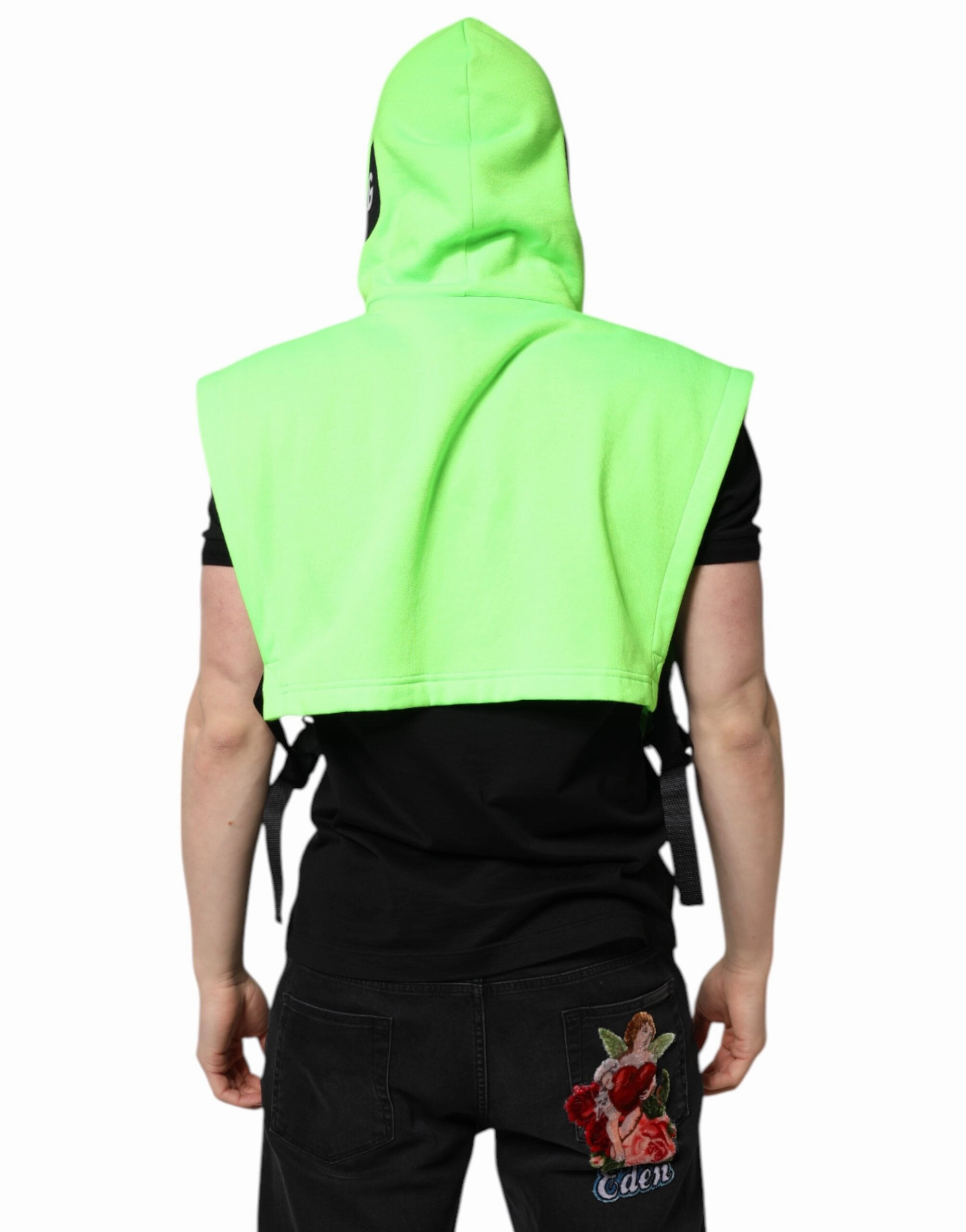 Dolce & Gabbana Polyester Hooded Sportswear Vest Men's Sweater (Pre-Owned)