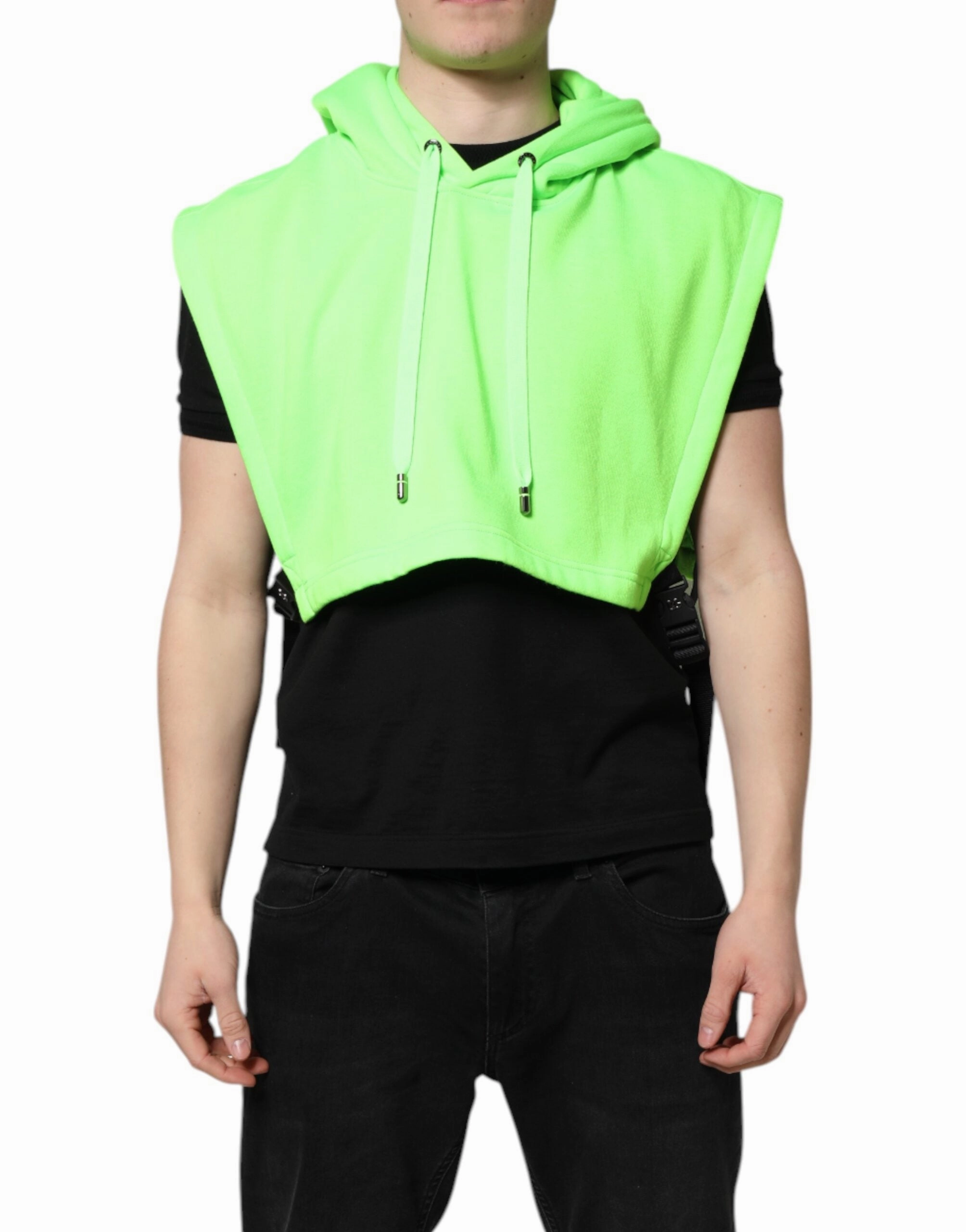 Dolce & Gabbana Polyester Hooded Sportswear Vest Men's Sweater (Pre-Owned)