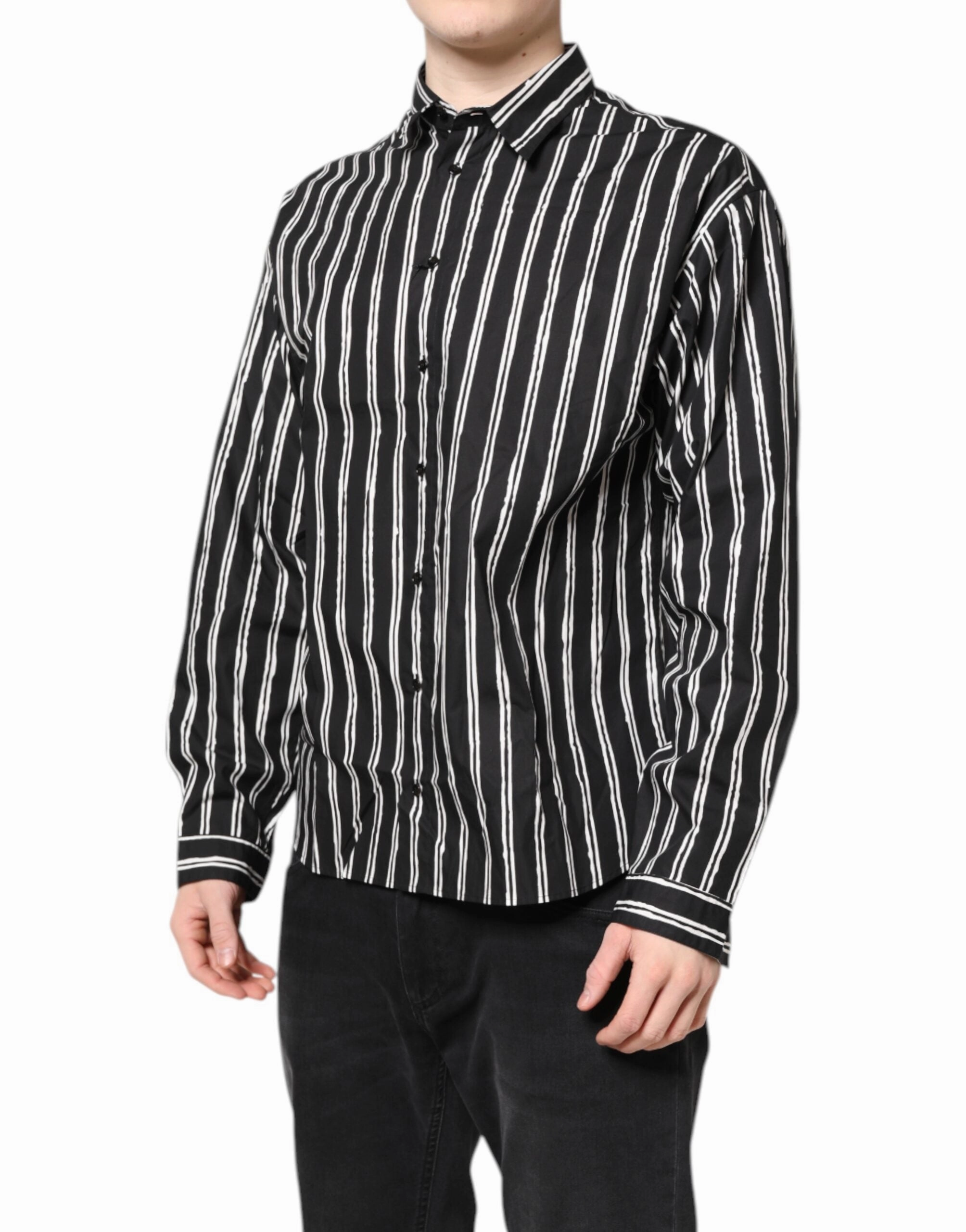 Dolce & Gabbana  Striped Cotton Dress Men's Shirt