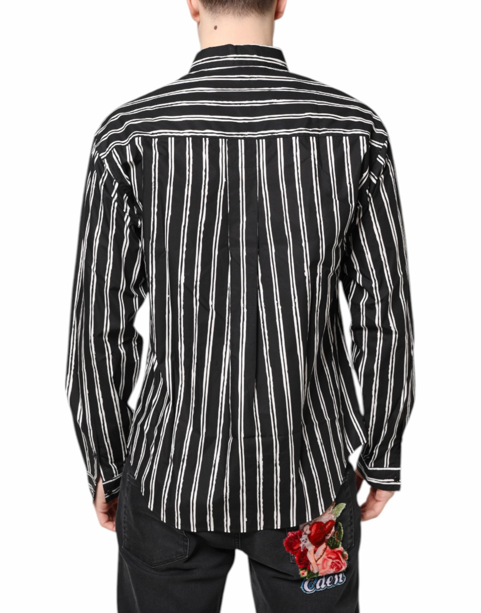 Dolce & Gabbana  Striped Cotton Dress Men's Shirt