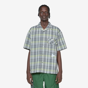 Dry Check Open Short Sleeve Shirt Gray