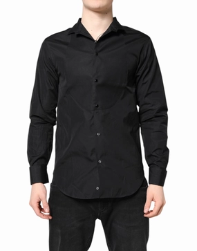 Emporio Armani Cotton Long Sleeves Men Formal Dress Men's Shirt (Pre-Owned)