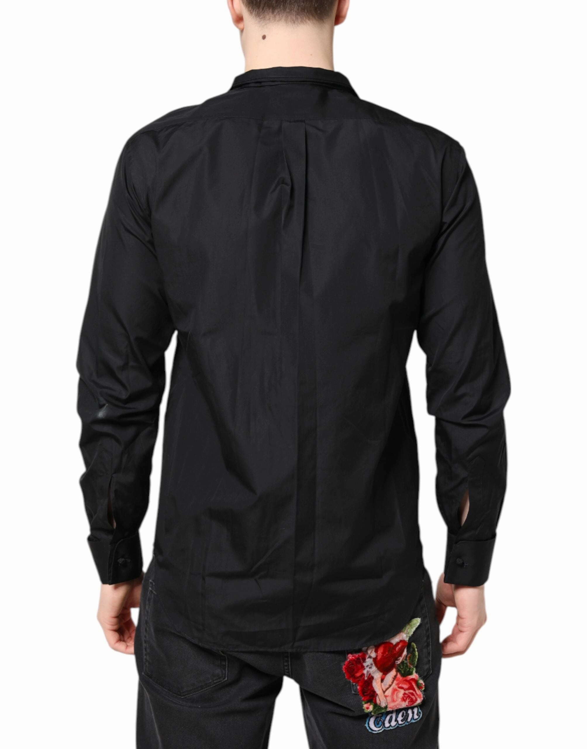 Emporio Armani Cotton Long Sleeves Men Formal Dress Men's Shirt (Pre-Owned)