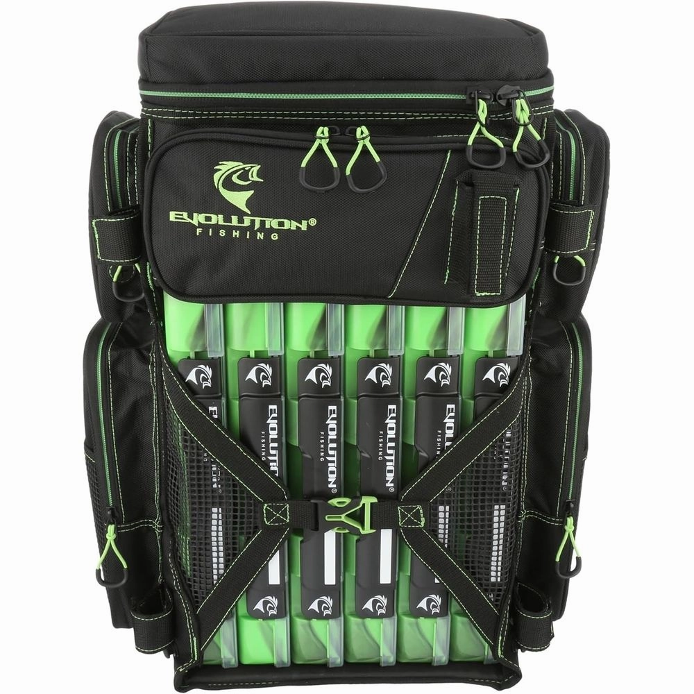 Evolution Fishing 34018-EV Drift Series Tackle Backpack, Green