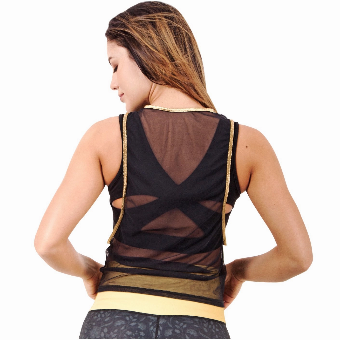 FLEXMEE 930001 | Luxury Sports Mesh Active Tank Tops For Women | Lycra