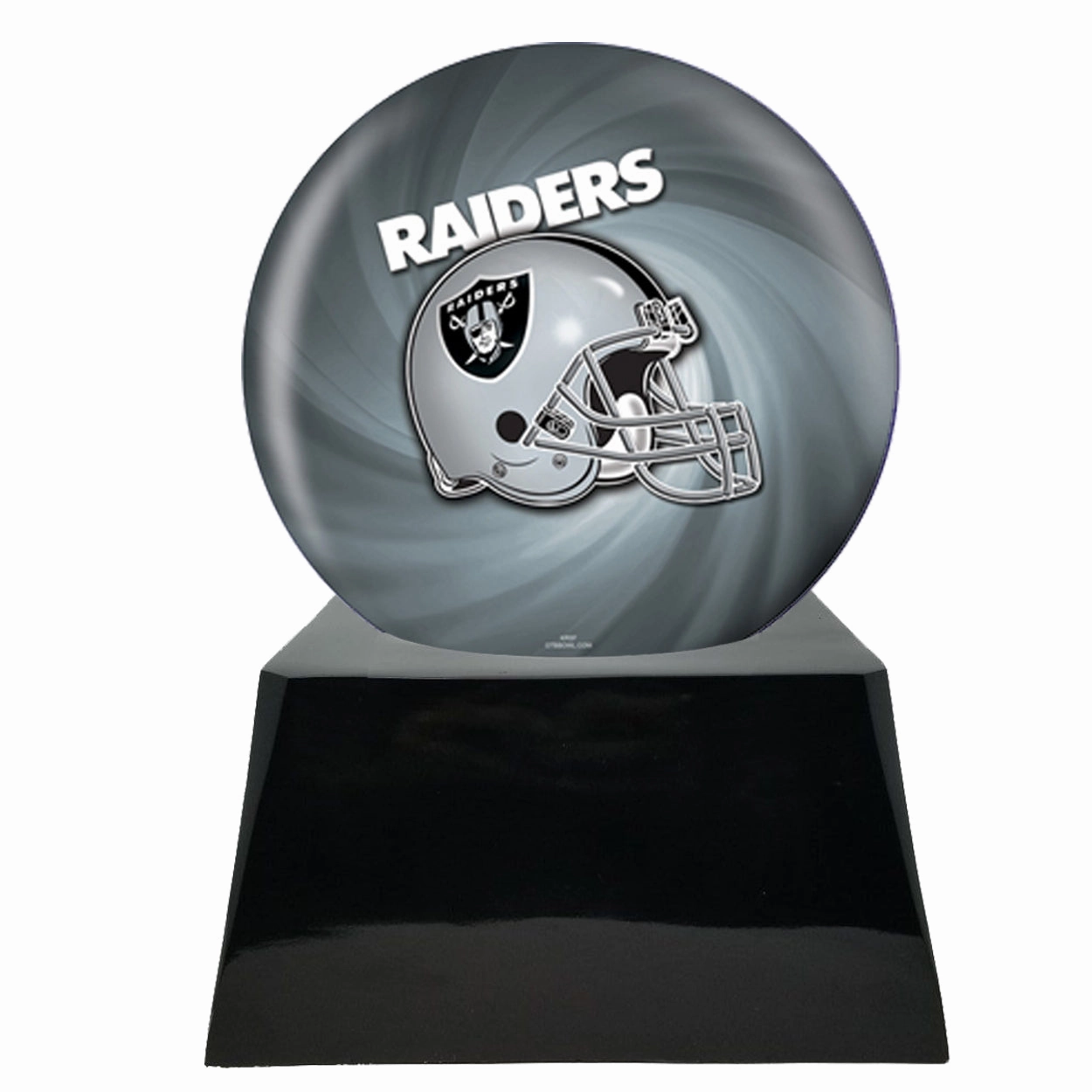 Football Cremation Urn with Optional Las Vegas Raiders Ball Decor and Custom Metal Plaque