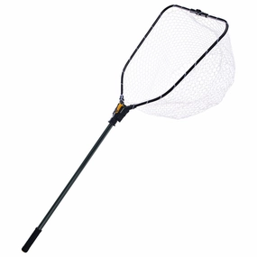 FRABILL Conservation Folding Landing Net - Rubber - 12" Deep - 21" x 24" Hoop, 36" Handle