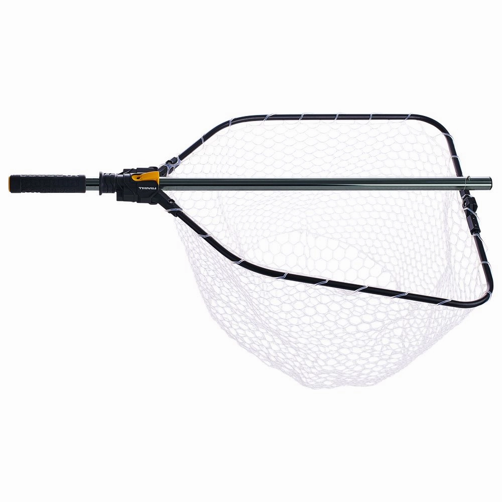 FRABILL Conservation Folding Landing Net - Rubber - 12" Deep - 21" x 24" Hoop, 36" Handle