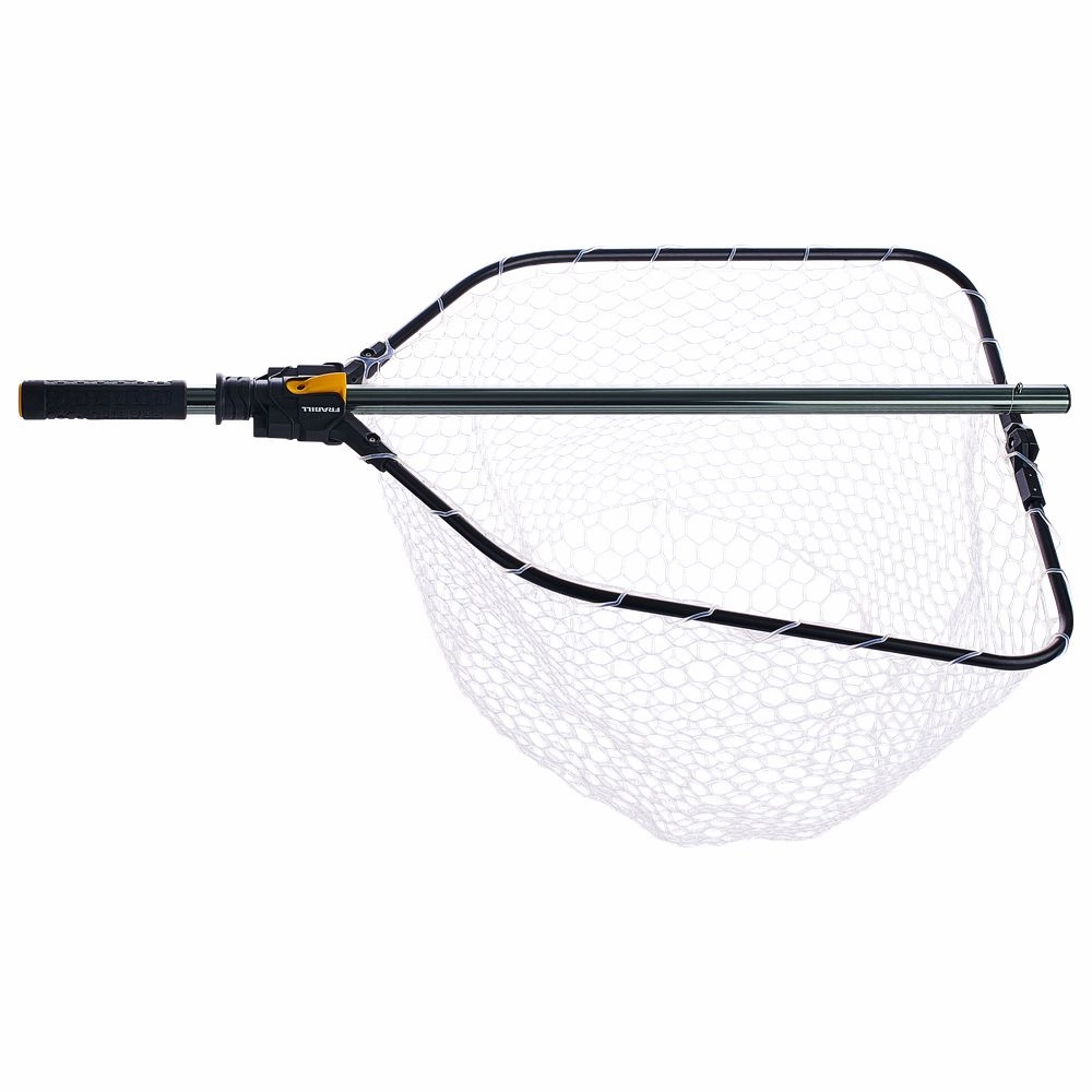 FRABILL Conservation Folding Landing Net - Rubber - 12" Deep - 21" x 24" Hoop, 36" Handle