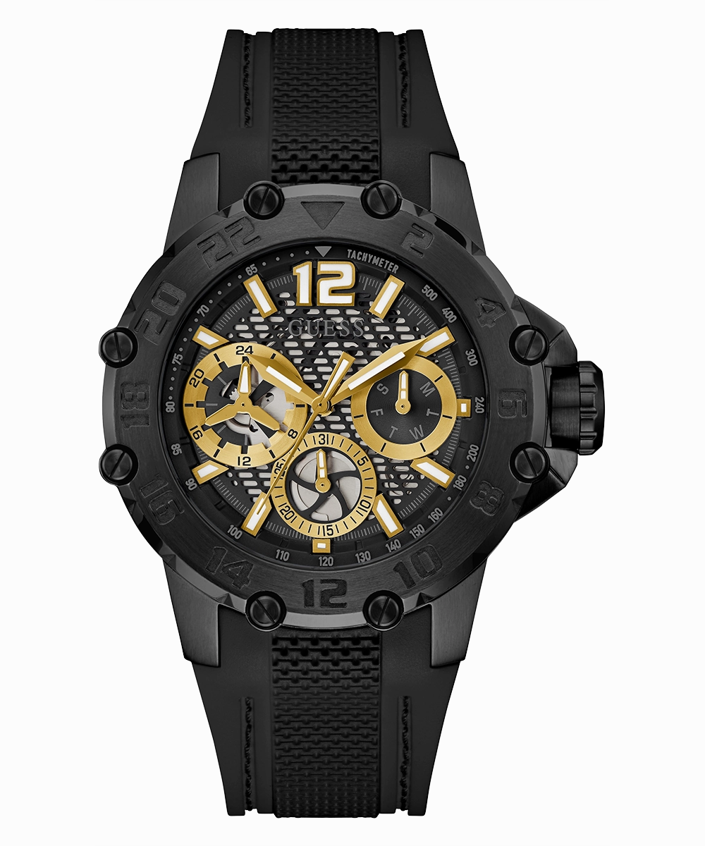 GUESS Mens Black Multi-function Watch