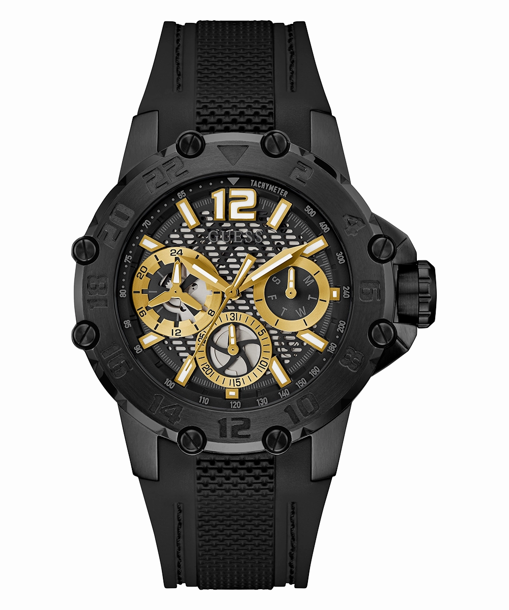 GUESS Mens Black Multi-function Watch