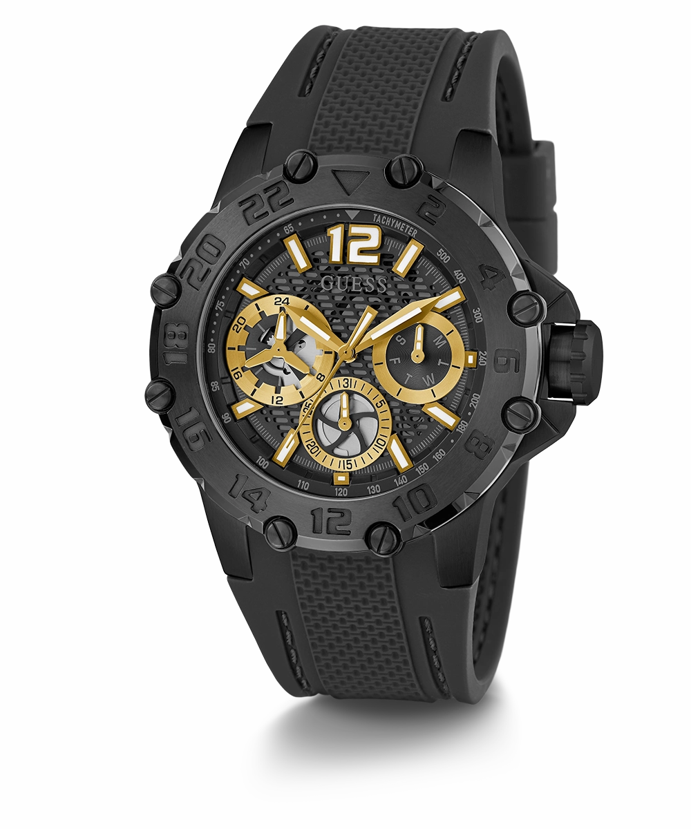 GUESS Mens Black Multi-function Watch