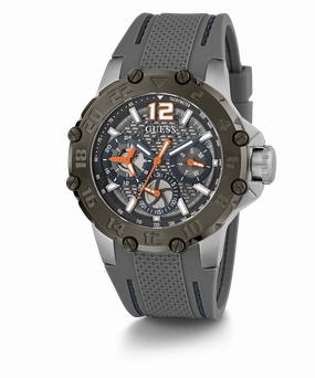 GUESS Mens Grey 2-Tone Multi-function Watch