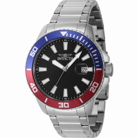 Invicta Men's Watch - Pro Diver Date Silver Stainless Steel Bracelet Quartz | 46065