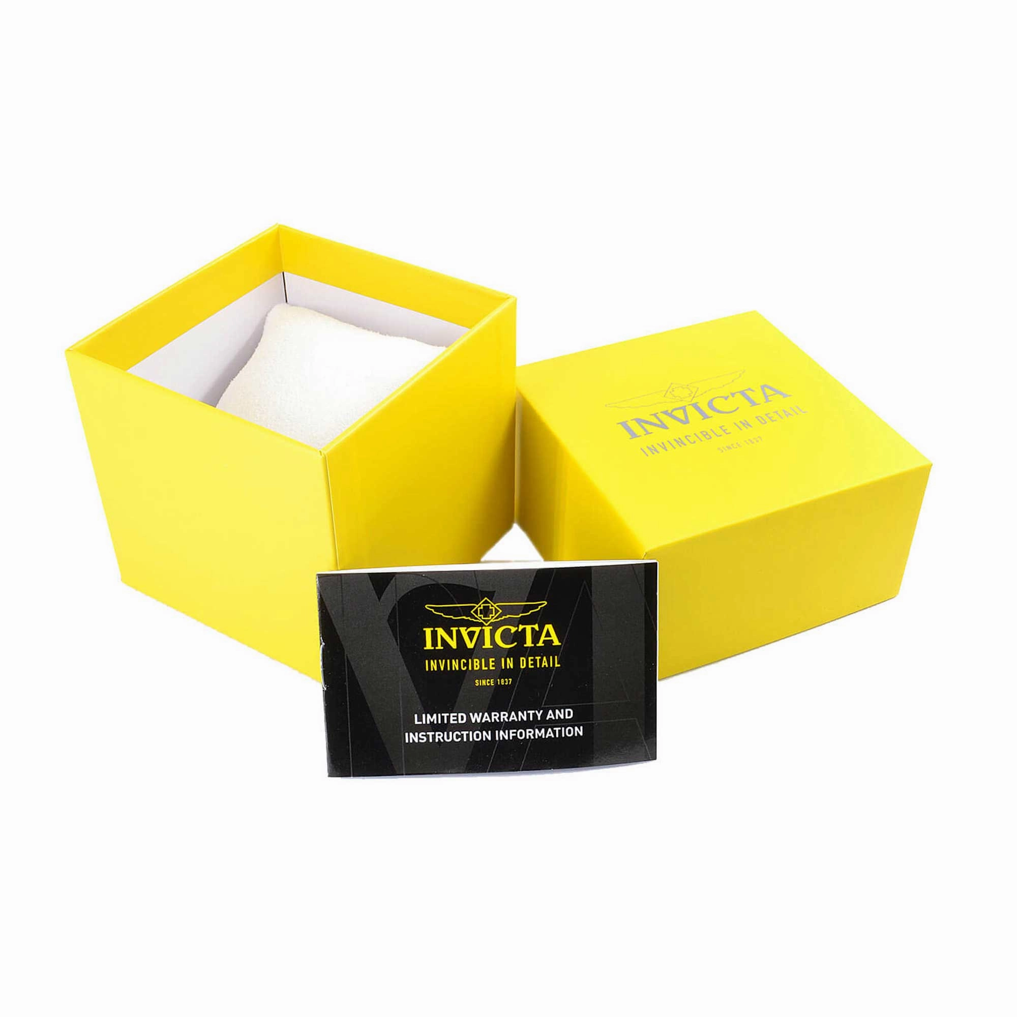 Invicta Men's Watch - Slim Quartz Black Dial Yellow Gold Steel Bracelet Date | 46262