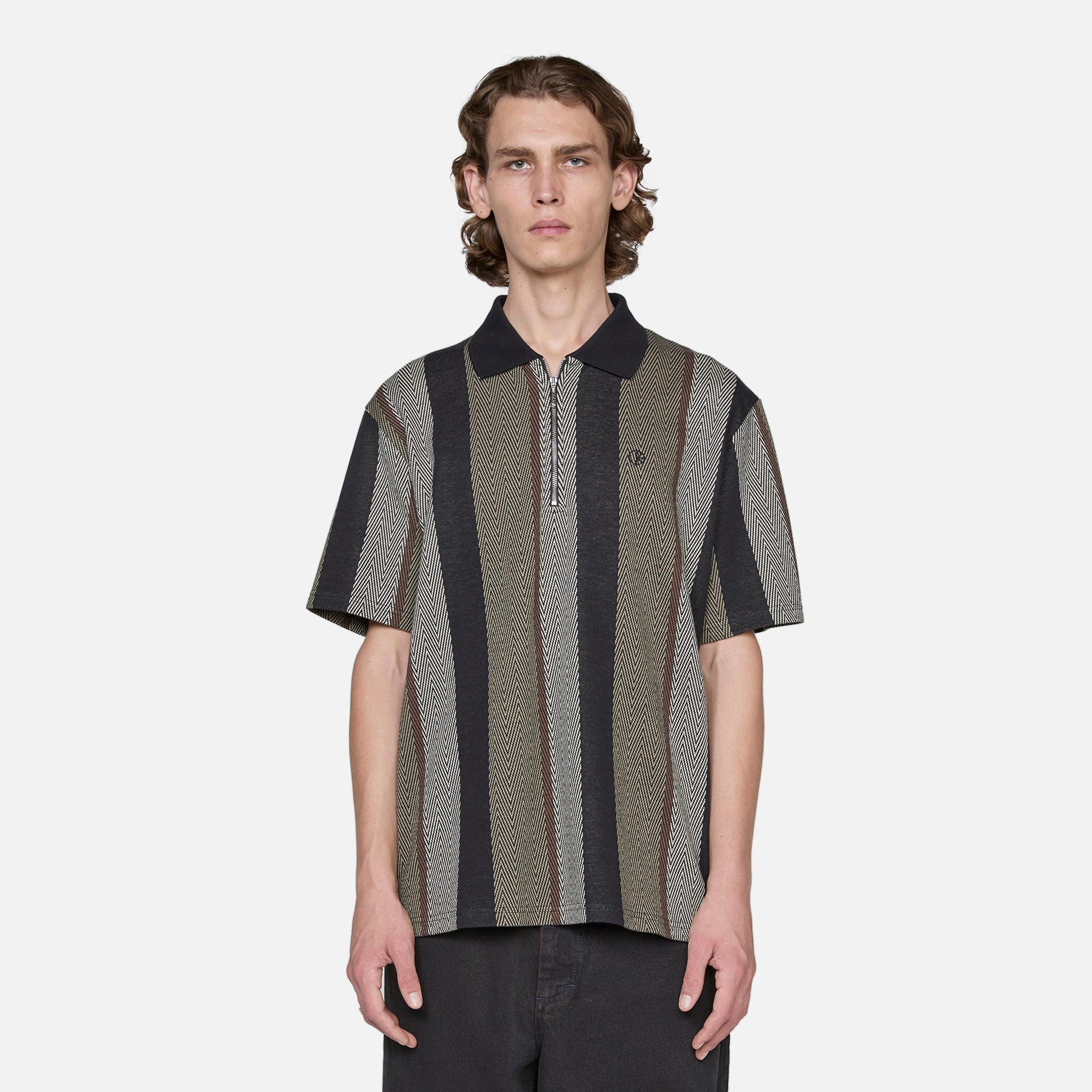 Jacques Polo Shirt Herringbone Khaki Green