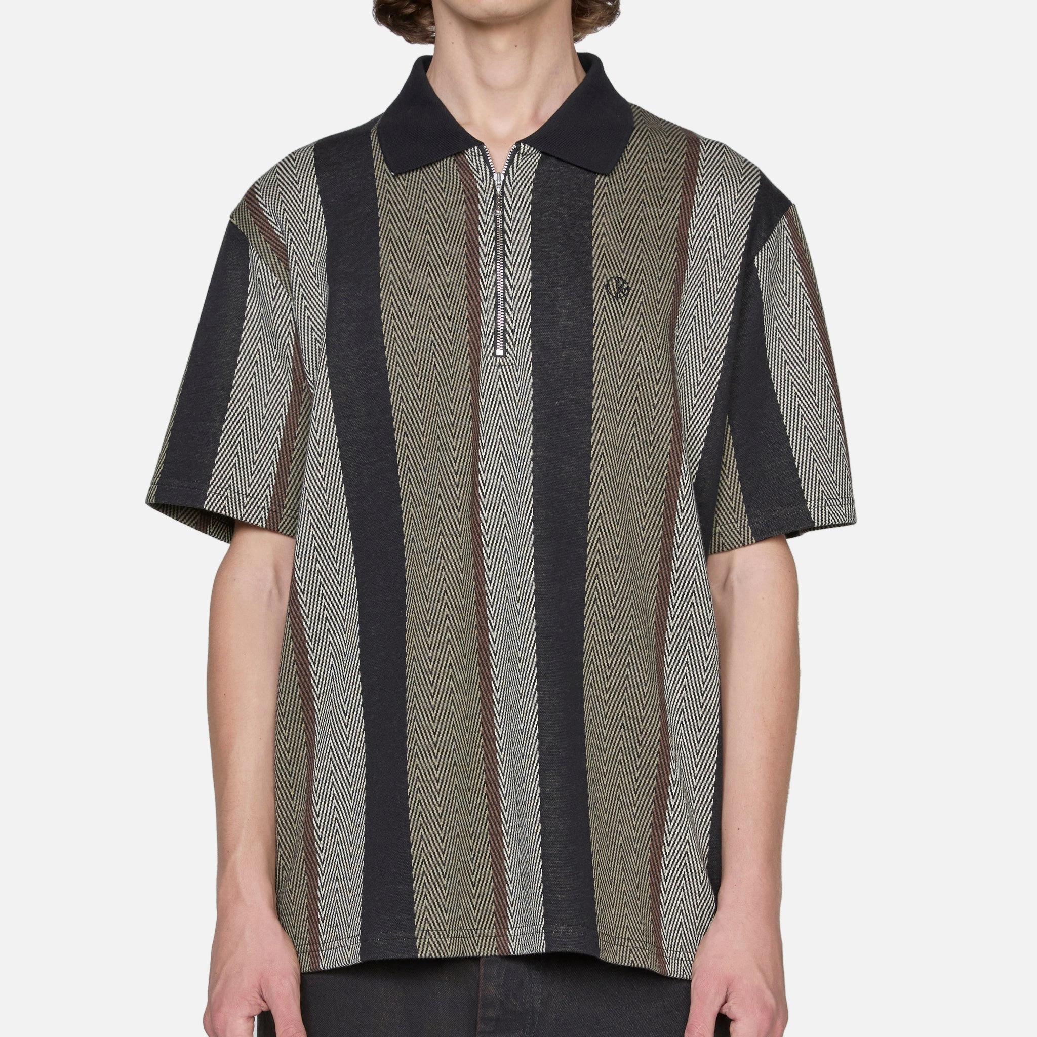 Jacques Polo Shirt Herringbone Khaki Green